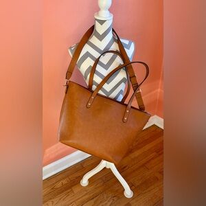 Poppy & Peonies Brown Go-Getter Tote